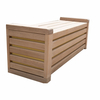 Garden wooden storage bench