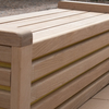 Close up slatted oak